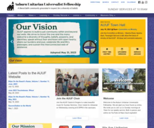 Auuf.org(Auburn Unitarian Universalist Fellowship) Screenshot