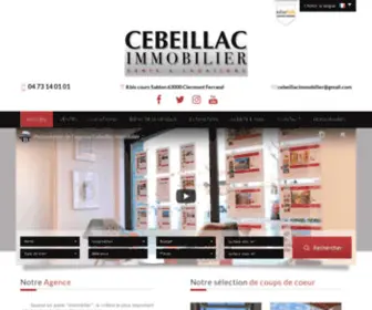 Auvergneimmobilier.com(Cebeillac Immobilier Clermont Ferrand et environs) Screenshot