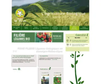 Auvergnerhonealpes.bio(Le réseau des agriculteurs bio d’Auvergne) Screenshot