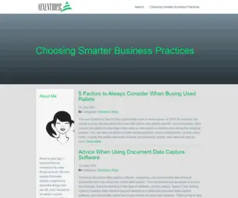 Auxentropic.com(Choosing Smarter Business Practices) Screenshot