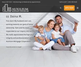 Auxiliummortgage.com(Auxilium Mortgage) Screenshot