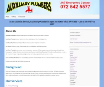 Auxilliaryplumbers.co.za(Auxilliary Plumbers Durban) Screenshot