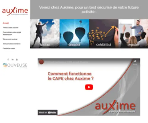 Auxime.net(Couveuse d'entrepreneurs) Screenshot