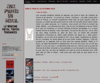 Auxportesdumetal.com(Aux Portes Du Metal) Screenshot