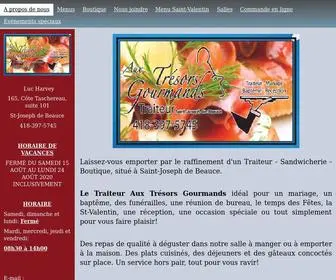 Auxtresorsgourmands.com(A propos de nous) Screenshot