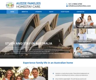 Auzziefamilies.com(Homestay New South Wales Australia) Screenshot