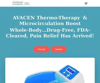 Avacen.com(Experience pain relief in the palm of your hand with AVACEN®) Screenshot