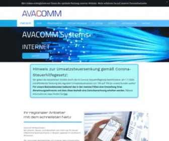 Avacomm.com(Ihr Glasfaseranbieter in München und Umgebung) Screenshot