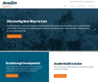 Avadimhealth.com(A Life Sciences Company) Screenshot