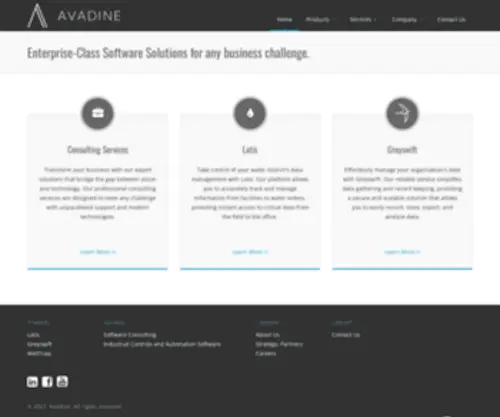 Avadine.com(Water Management Software) Screenshot