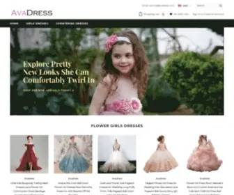 Avadress.com(Flower Girl Dresses in Various Colors & Styles) Screenshot