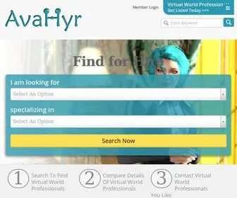 Avahyr.com(Virtual World Professionals) Screenshot