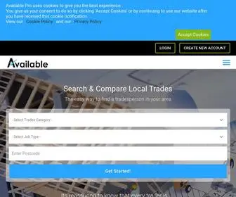 Availablepro.co.uk(Availablepro) Screenshot