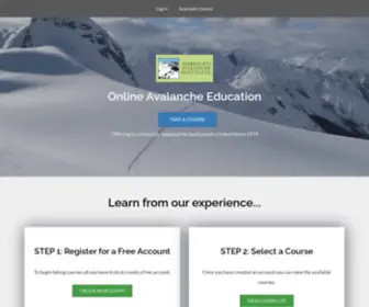 Avalanchecourse.com(Online Avalanche Education) Screenshot