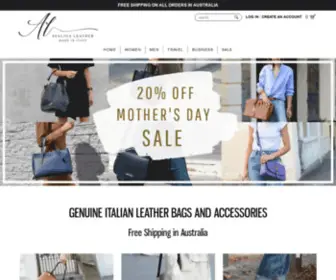 Avalinaleather.com.au(Italian Leather Bags) Screenshot