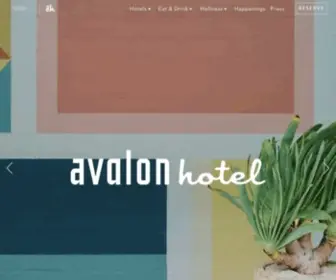 Avalon-Hotel.com(Avalon Hotels) Screenshot