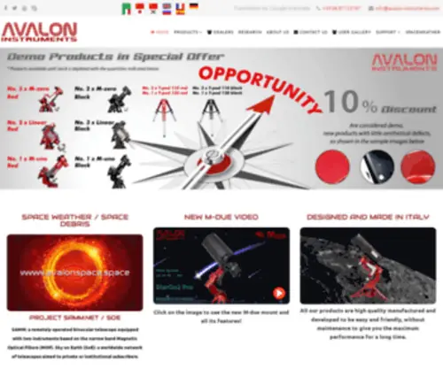 Avalon-Instruments.com Screenshot