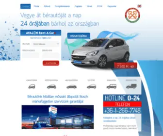 Avalon-Rent.hu(Autóbérlés országosan) Screenshot