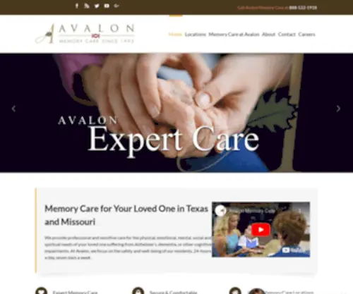 Avalonmemorycare.com(Memory care for alzheimer's and dementia) Screenshot