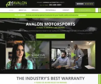 Avalonmotorsports.com(German Auto Repair Denver) Screenshot