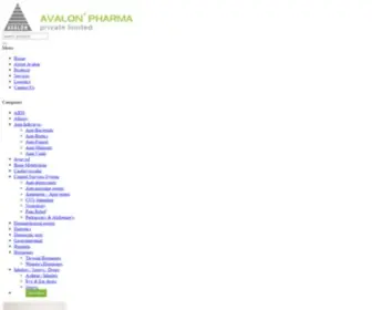 Avalonpharma.com(Exporter & Supplier of Generic Medicines) Screenshot