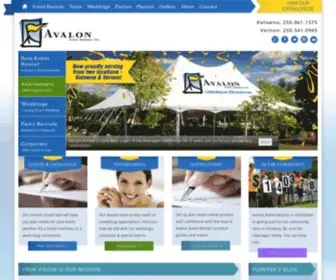 Avalonrents.com(Tent Rentals Kelowna and Vernon) Screenshot