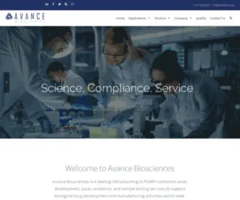 Avancebio.com(Avance Biosciences) Screenshot