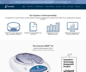 Avancen.com(The Medication On Demand system) Screenshot