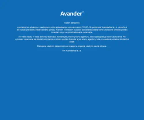 Avander.sk(Súkromné ​​ubytovanie v Európe) Screenshot