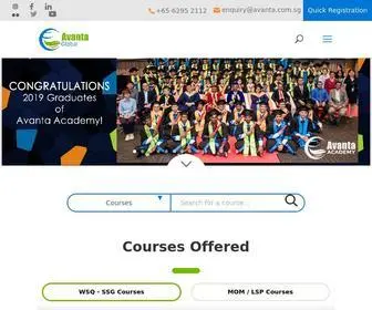 Avanta.com.sg(Get Certified Courses & Skills Development Fund) Screenshot
