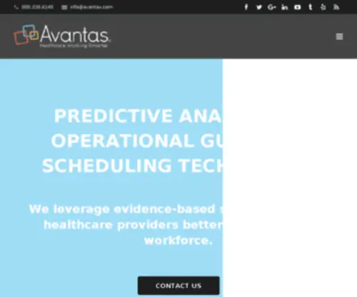 Avantas.biz(Healthcare Scheduling and Labor Management Solutions) Screenshot