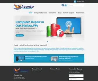 Avantecomputers.com(Computer Repair Store in Oak Harbor WA) Screenshot