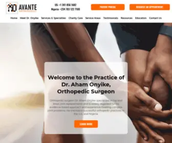 Avanteortho.com(Avanteortho) Screenshot