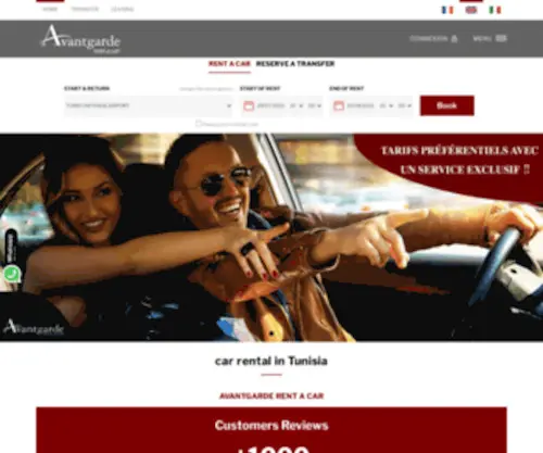 Avantgarde.com.tn(Location voiture Tunisie) Screenshot