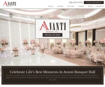 Avantibanquethall.com(Avanti Banquet) Screenshot