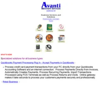 Avanticorp.net(Avanti Merchant Services Payment Processing Merchant Solutions Accept Credit Cards Trademark Search and Registration U.S) Screenshot