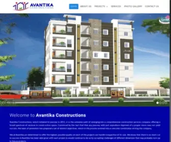 Avantikaconstructions.com(Avantika Constructions) Screenshot