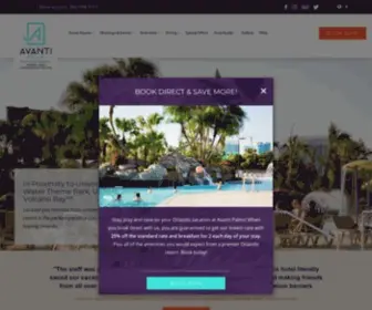 Avantipalmsresort.com(Avanti Palms Resort and Conference Center Orlando) Screenshot