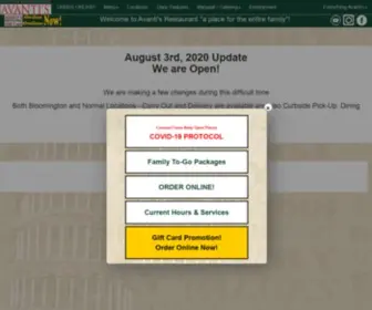 Avantisnormal.com(Avanti's Italian Restaurant) Screenshot