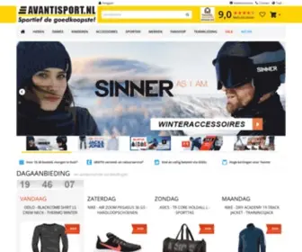 Avantisport.nl(De online sportwinkel voor sportschoenen en sportkleding) Screenshot