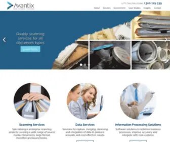 Avantix.com.au(Scanning Services) Screenshot