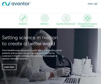 Avantorsciences.com(Avantor) Screenshot