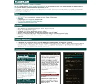 Avantslash.org(Mobile version of slashdot) Screenshot