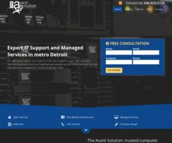 Avantsolution.com(Phone Systems Metro Detroit) Screenshot