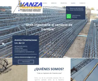 Avanzacimentaciones.com(Expertos en Cimentaciones Profundas) Screenshot