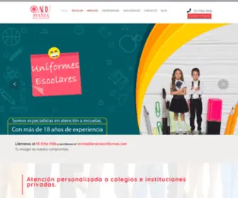 Avanzauniformesescolares.com.mx(Avanza Diseño & Uniformes) Screenshot