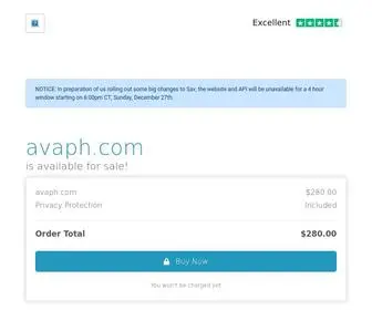 Avaph.com(The premium domain name) Screenshot