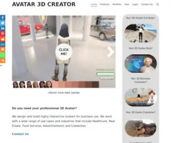 Avatar3Dcreator.com(AVATAR 3D CREATOR) Screenshot