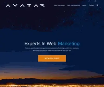 Avatar.co.nz(A Christchurch web design and SEO company) Screenshot