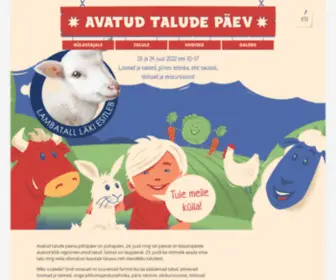 Avatudtalud.ee(Tere tulemast saidile Avatud Talude Päev) Screenshot